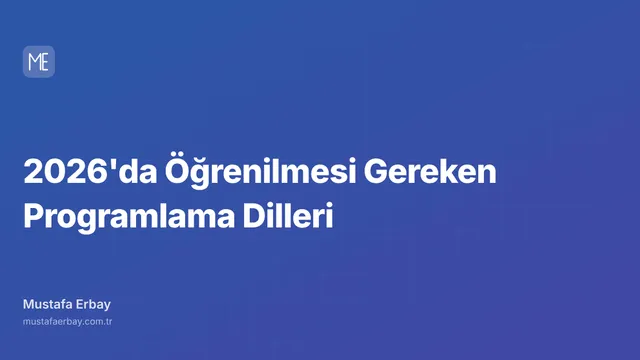2026'da Öğrenilmesi Gereken Programlama Dilleri — kapak görseli