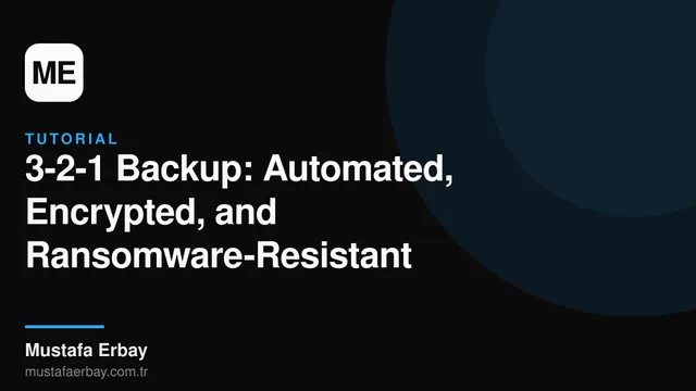 Backup workflow and storage target with restic