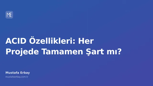 ACID özelliklerini simgeleyen bir görsel, veritabanı işlemlerinin güvenilirliğini ve tutarlılığını temsil eden dört renkli blok