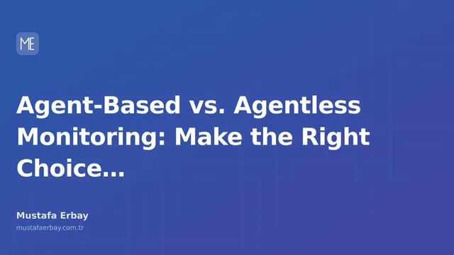 A diagram illustrating the differences between agent-based and agentless monitoring.