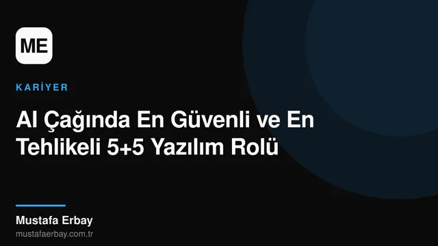 Bir yazılım geliştirici, önünde kodlar ve arkasında parlayan bir AI beyni ile geleceğin yazılım rollerini düşünüyor.