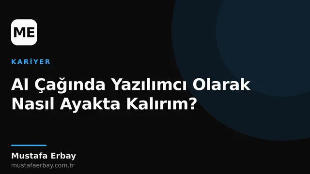 Dijital bir ekranda kod yazan bir yazılımcının silüeti ve arkasında parlak AI sembolleri, gelecek ve teknoloji temasını vurguluyor.
