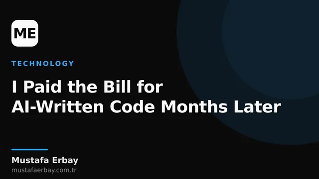 Lines of AI-generated code on a computer screen with an expensive bill in the background.