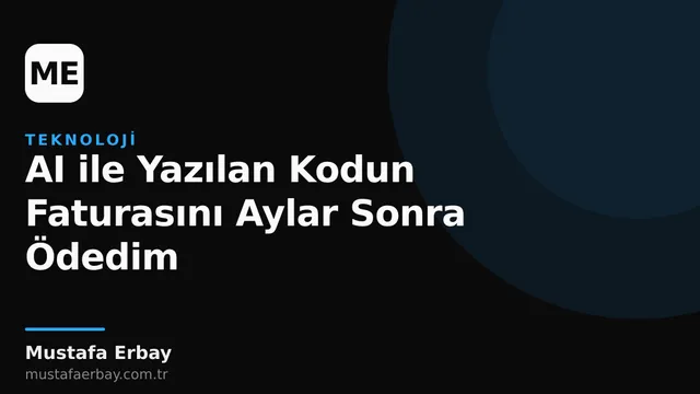 Bir bilgisayar ekranında AI tarafından oluşturulmuş kod satırları ve arka planda pahalı bir fatura görseli.