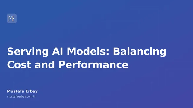 Illustration depicting strategies for serving AI models and balancing cost versus performance.