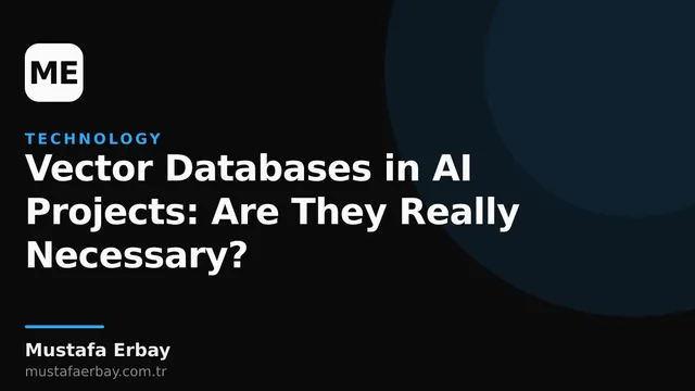 An analysis of the necessity of using vector databases in AI projects.