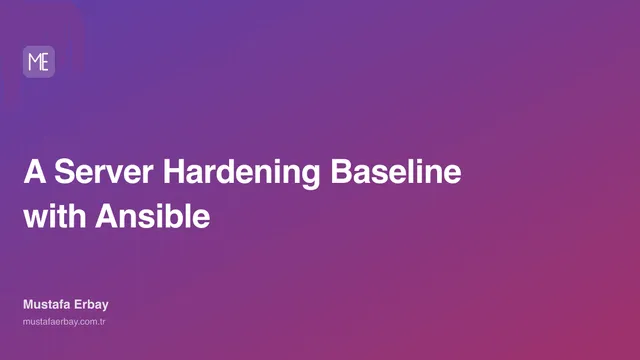 A Server Hardening Baseline with Ansible — cover image