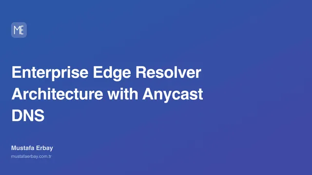 Enterprise Edge Resolver Architecture with Anycast DNS — cover image