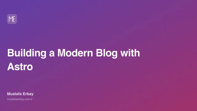 Building a Modern Blog with Astro — cover image