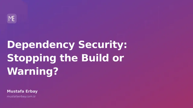 A CI/CD pipeline visual scanning software dependencies and either stopping the build process or issuing a warning.