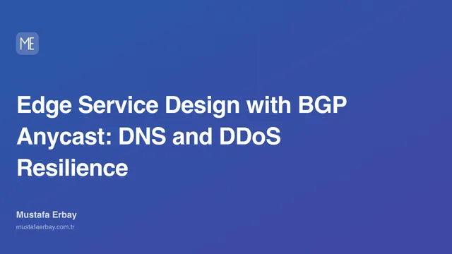 Edge Service Design with BGP Anycast: DNS and DDoS Resilience — cover image