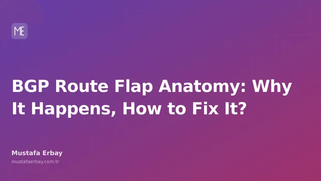A technical diagram illustrating BGP route flap issues.