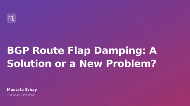 A network diagram illustrating BGP route flap damping