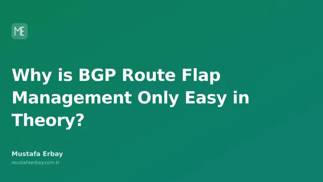 A network diagram and visual depicting the problem-solving process for BGP route flap management.