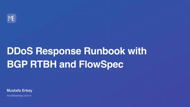 DDoS Response Runbook with BGP RTBH and FlowSpec — cover image