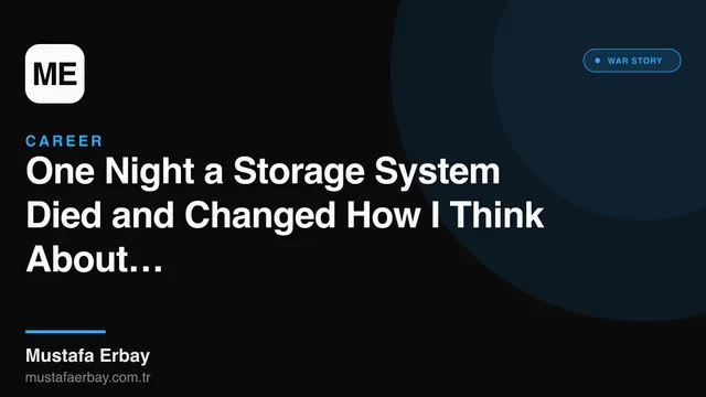One Night a Storage System Died and Changed How I Think About Software — true story cover image