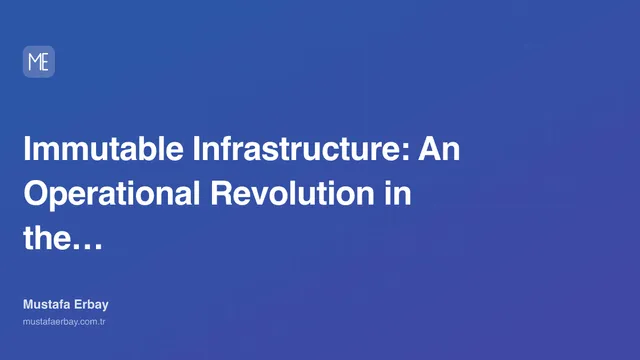 Immutable Infrastructure: An Operational Revolution in the Cloud — cover image