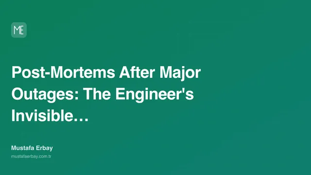 Post-Mortems After Major Outages: The Engineer's Invisible Burden — cover image