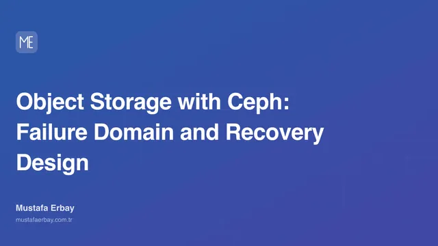 Object Storage with Ceph: Failure Domain and Recovery Design — cover image