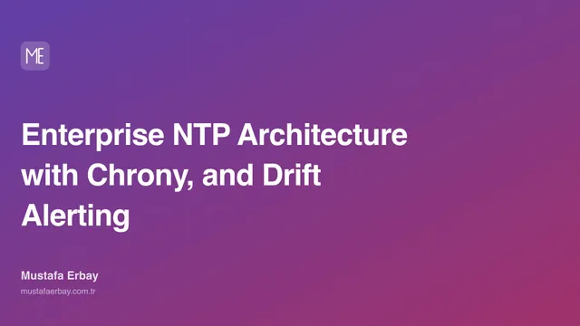 Enterprise NTP Architecture with Chrony, and Drift Alerting — cover image