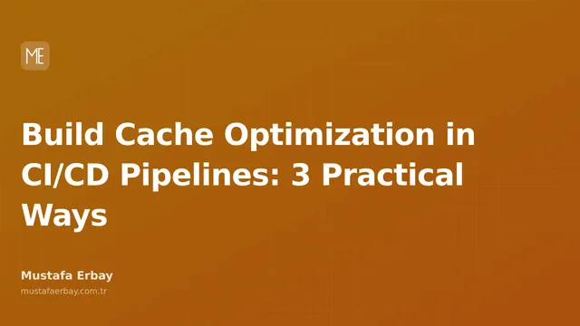 Abstract server and connection diagram symbolizing CI/CD pipeline and cache optimization