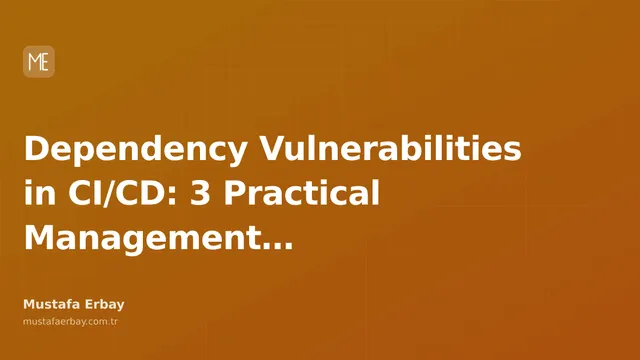 An abstract visual representing dependency vulnerabilities in a CI/CD pipeline.