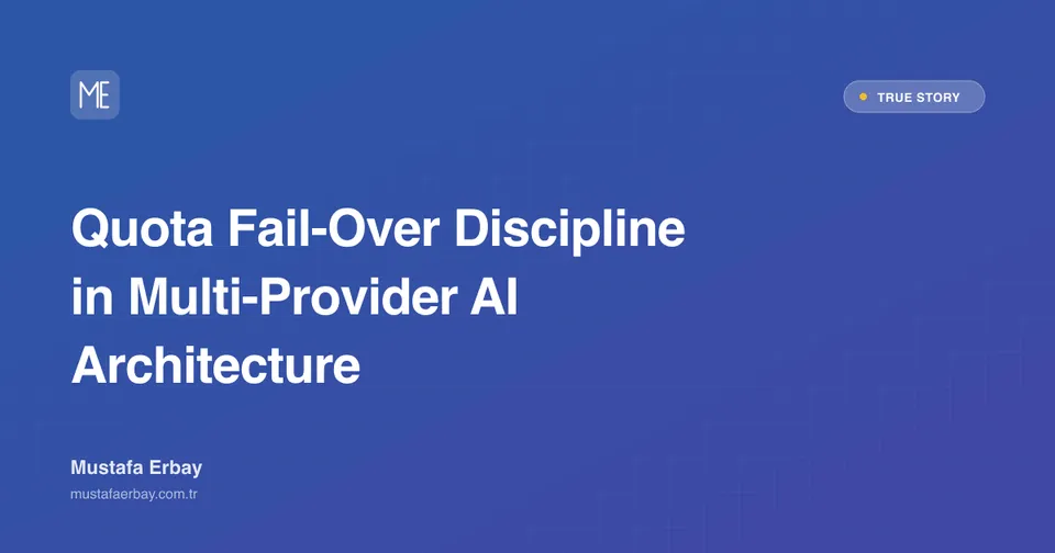 Quota Fail-Over Discipline in Multi-Provider AI Architecture — true story cover image