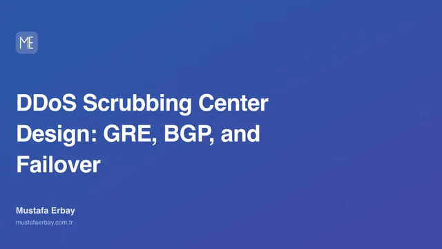 DDoS Scrubbing Center Design: GRE, BGP, and Failover — cover image