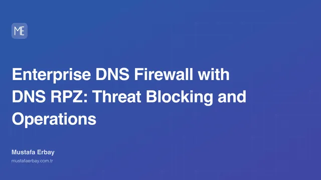 Enterprise DNS Firewall with DNS RPZ: Threat Blocking and Operations — cover image