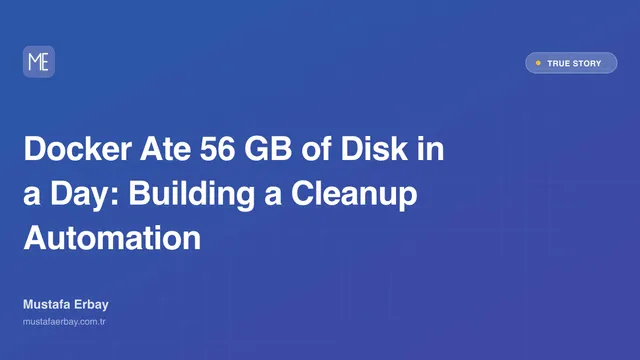 Docker Ate 56 GB of Disk in a Day: Building a Cleanup Automation — true story cover image