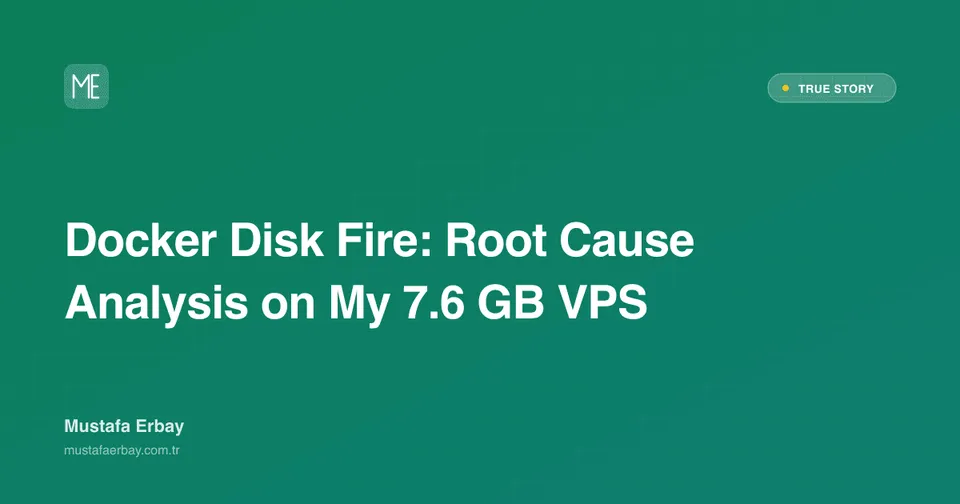 Docker Disk Fire: Root Cause Analysis on My 7.6 GB VPS — true story cover image