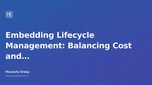A diagram illustrating the balance between cost and freshness in embedding lifecycle management for AI applications