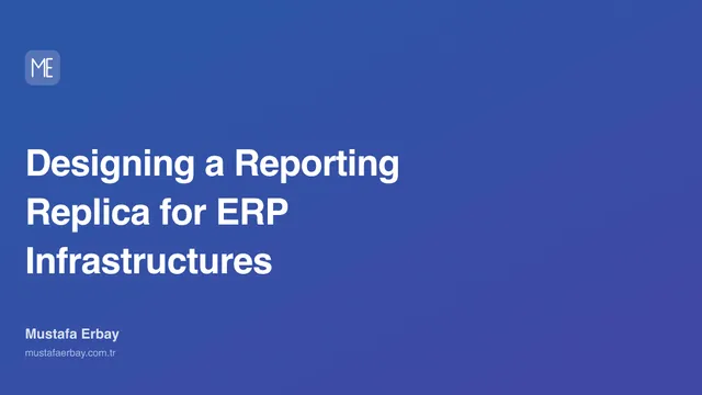 Designing a Reporting Replica for ERP Infrastructures — cover image