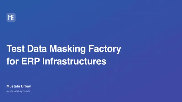 Test Data Masking Factory for ERP Infrastructures — cover image