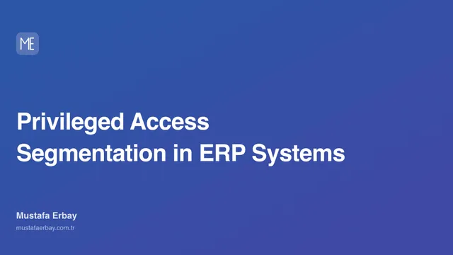 Privileged Access Segmentation in ERP Systems — cover image