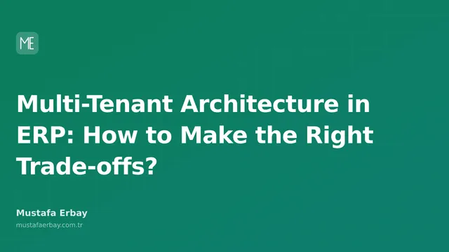 Diagrams of multi-tenant architecture in ERP systems and graphs showing trade-offs.