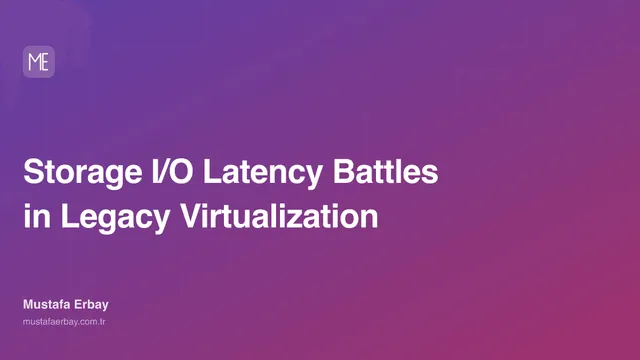 Storage I/O Latency Battles in Legacy Virtualization — cover image