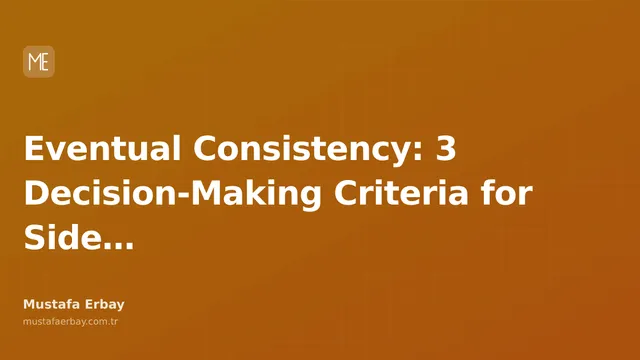 An abstract visual of three gears synchronizing but updating at different times, representing the concept of Eventual Consistency.