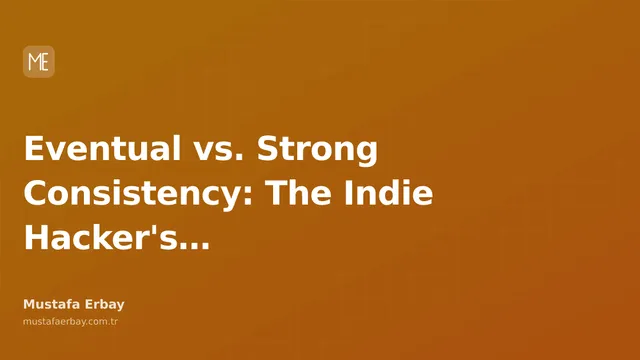 An illustration of a developer standing at a crossroads, with two paths labeled 'Eventual Consistency' and 'Strong Consistency', representing indecision.