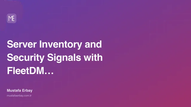 Server Inventory and Security Signals with FleetDM + osquery — cover image