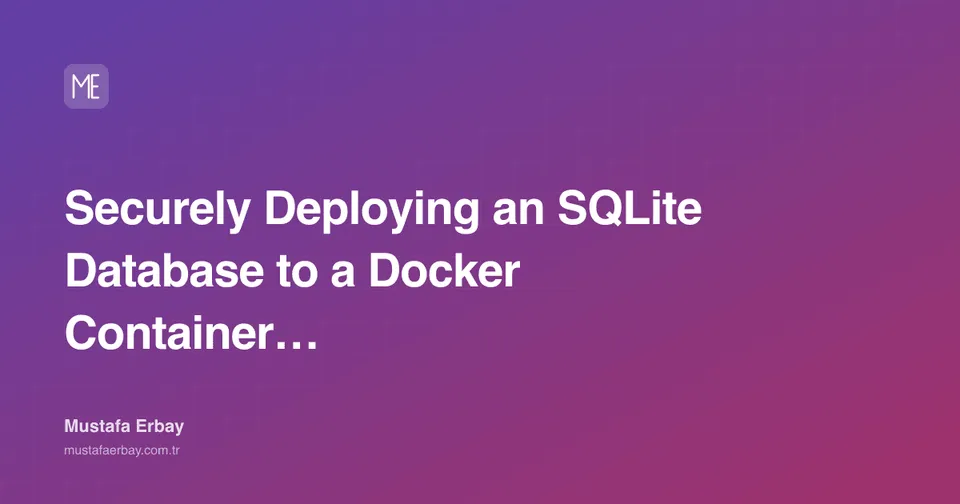 Illustration of GitHub Actions workflow deploying an SQLite database to a Docker container