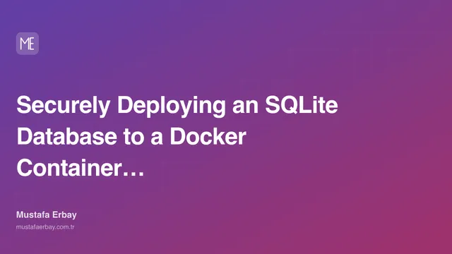 Illustration of GitHub Actions workflow deploying an SQLite database to a Docker container