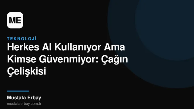 AI kullanımının artışı ve güven eksikliğini simgeleyen bir görsel