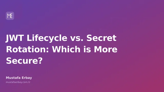An abstract illustration depicting the concepts of JWT lifecycle and secret rotation.