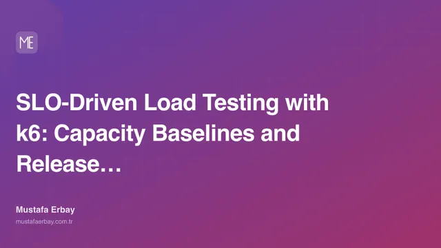 SLO-Driven Load Testing with k6: Capacity Baselines and Release Gates — cover image