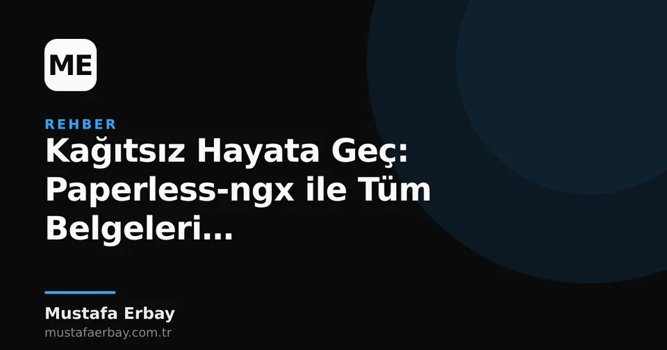 Dijitalleşmiş belgelerle dolu, düzenli bir bilgisayar ekranı ve Paperless-ngx arayüzü