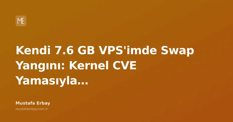 Linux terminalinde swap kullanımını gösteren bir grafik.