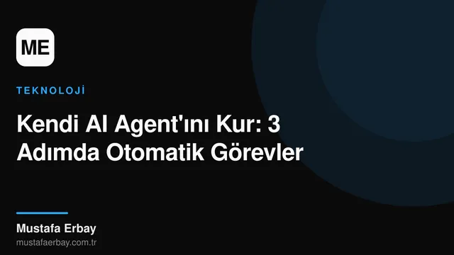 Bir bilgisayar ekranında kod yazan bir kişinin eli, yanında bir AI agent simgesi ve otomatikleşen görevleri temsil eden ikonlar.