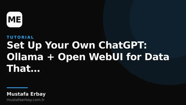 Screenshot showing the setup of a local AI chat interface using Ollama and Open WebUI