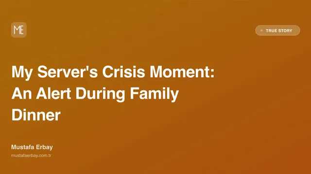 My Server's Crisis Moment: An Alert During Family Dinner — true story cover image